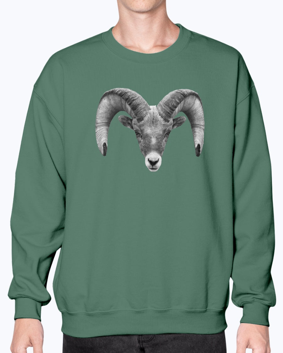 Bighorn Sheep, Wyldlife for Tomorrow, Moss Apparel, Crewneck Sweatshirt