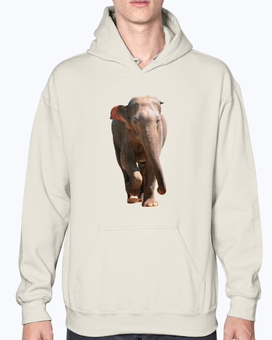 Charging Indian Elephant, Moss Apparel, Hoodie
