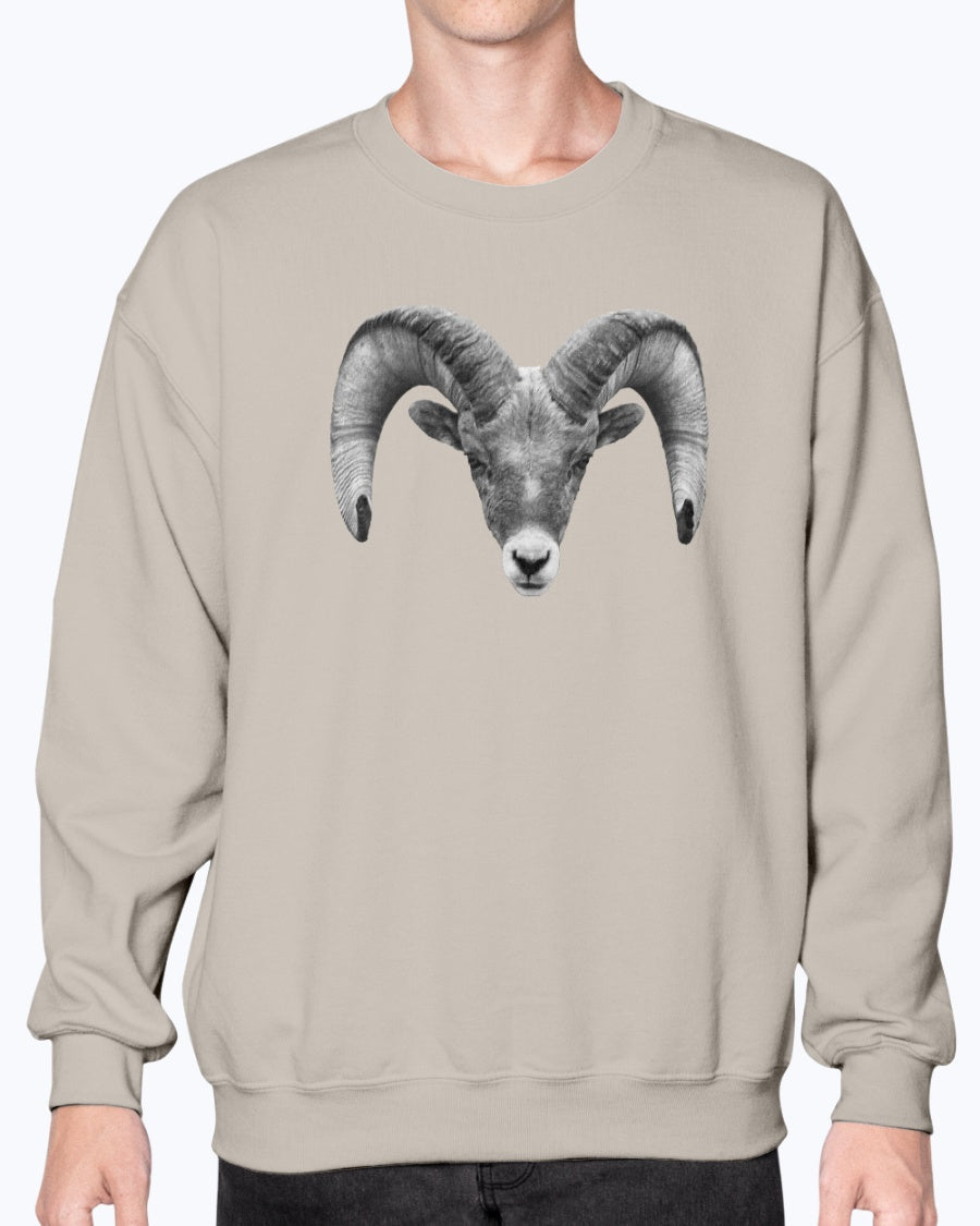 Bighorn Sheep, Wyldlife for Tomorrow, Moss Apparel, Crewneck Sweatshirt