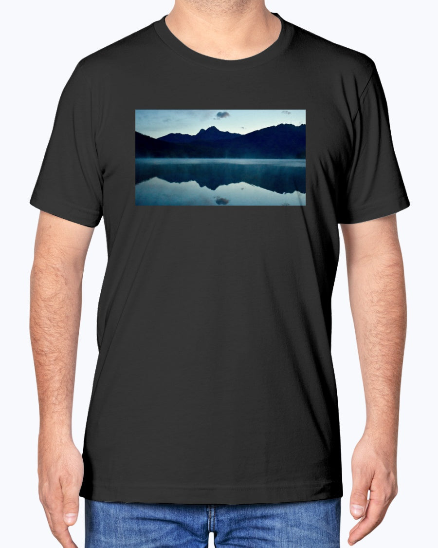 Calm Morning Sunrise, Glacier National Park, Moss Apparel, Unisex T-Shirt