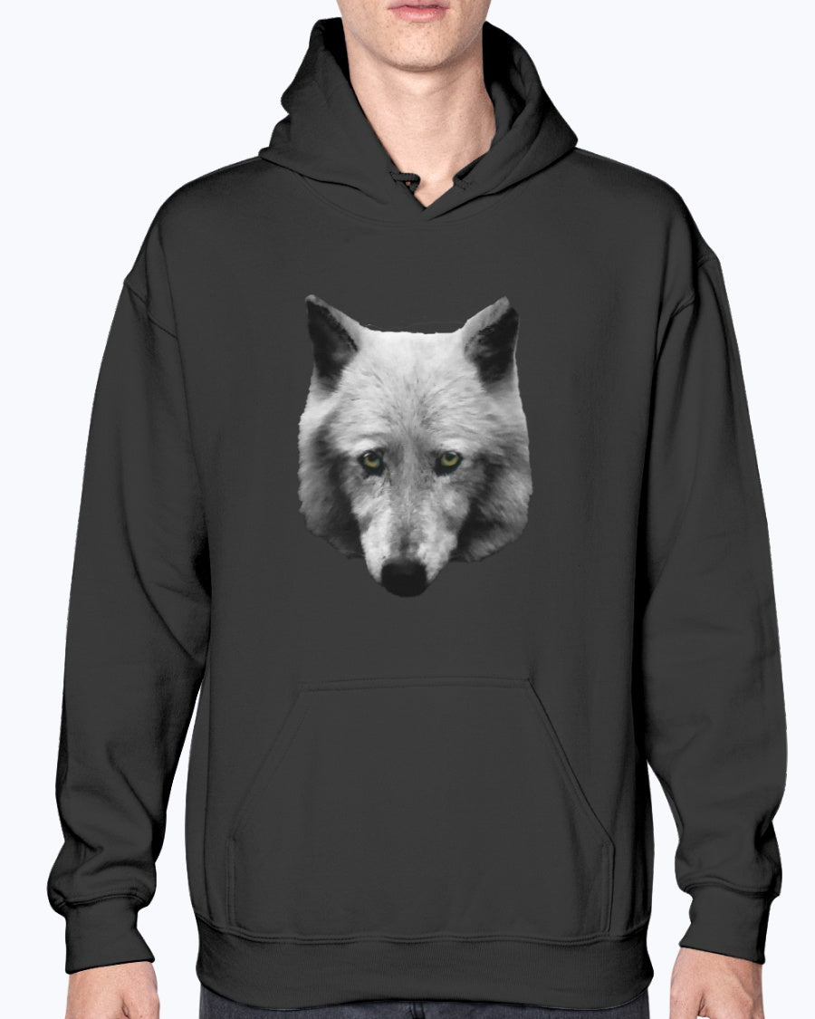 Wolf's Glare, Wolf Conservation, Moss Apparel, Hoodie