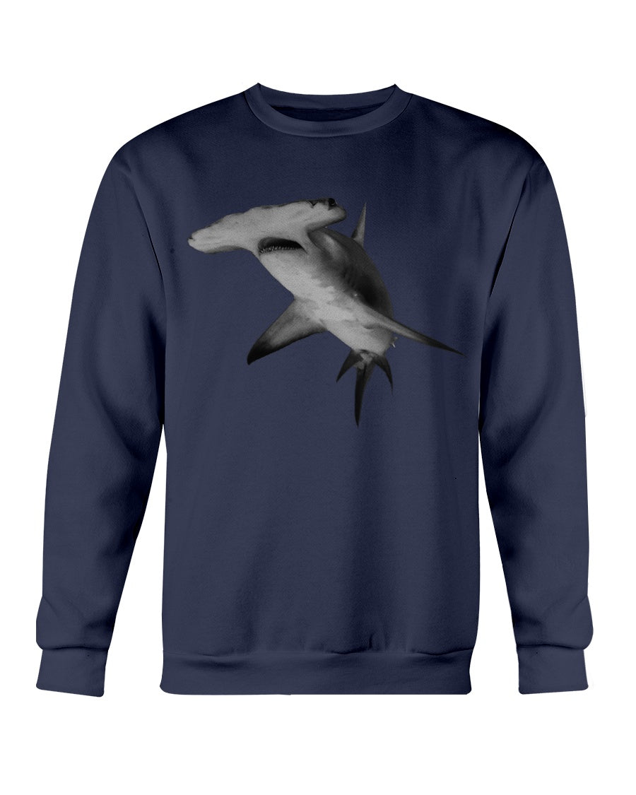Hammerhead Shark, Great Hammerhead in Bimini Bahamas photograph, Moss Apparel, Crewneck Sweatshirt