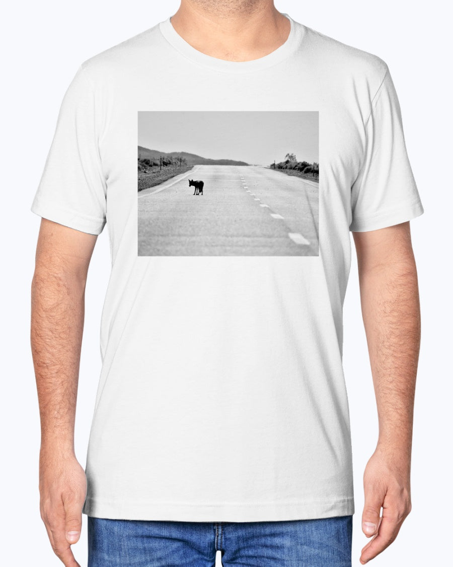 Lone Coyote, Wildlife Apparel, Eco-Friendly Fashion, Moss Apparel, Unisex T-Shirt