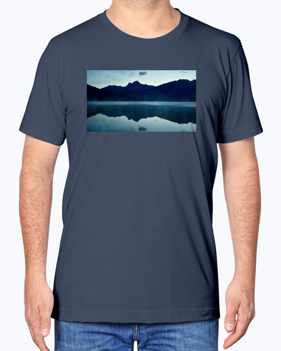 Calm Morning Sunrise, Glacier National Park, Moss Apparel, Unisex T-Shirt