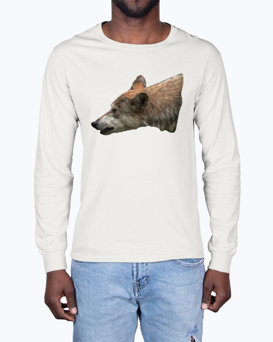 Wolf's Growl, Wolf Conservation, Moss Apparel, Long Sleeve T-Shirt