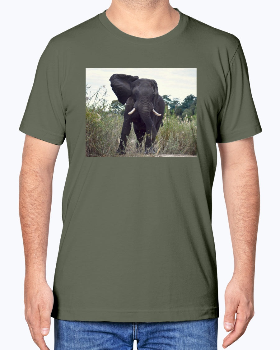 Defiant Elephant, Elephant Conservation, animal fan, wildlife, Moss Apparel, Unisex T-Shirt