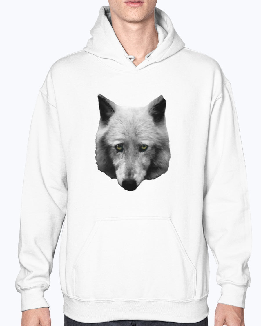 Wolf's Glare, Wolf Conservation, Moss Apparel, Hoodie