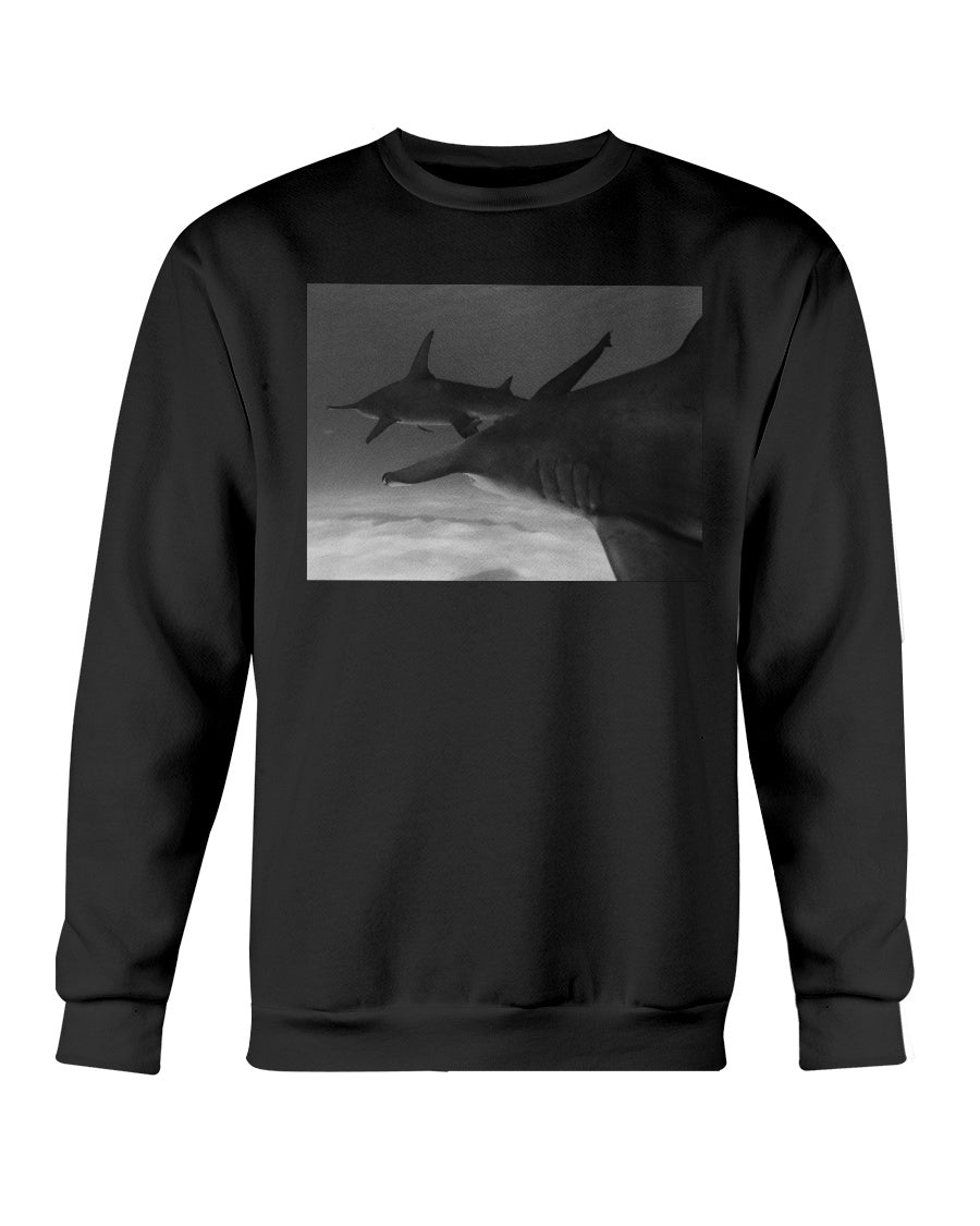 Hammerhead Pursuit, Shark Fan Sweater, Ocean Fan, Moss Apparel, Unisex Crewneck Sweatshirt