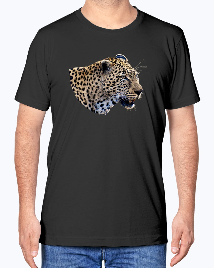 Leopard's Smile, Nature Lover's Apparel, cat lovers, wildlife fans, Moss Apparel, Unisex T-Shirt