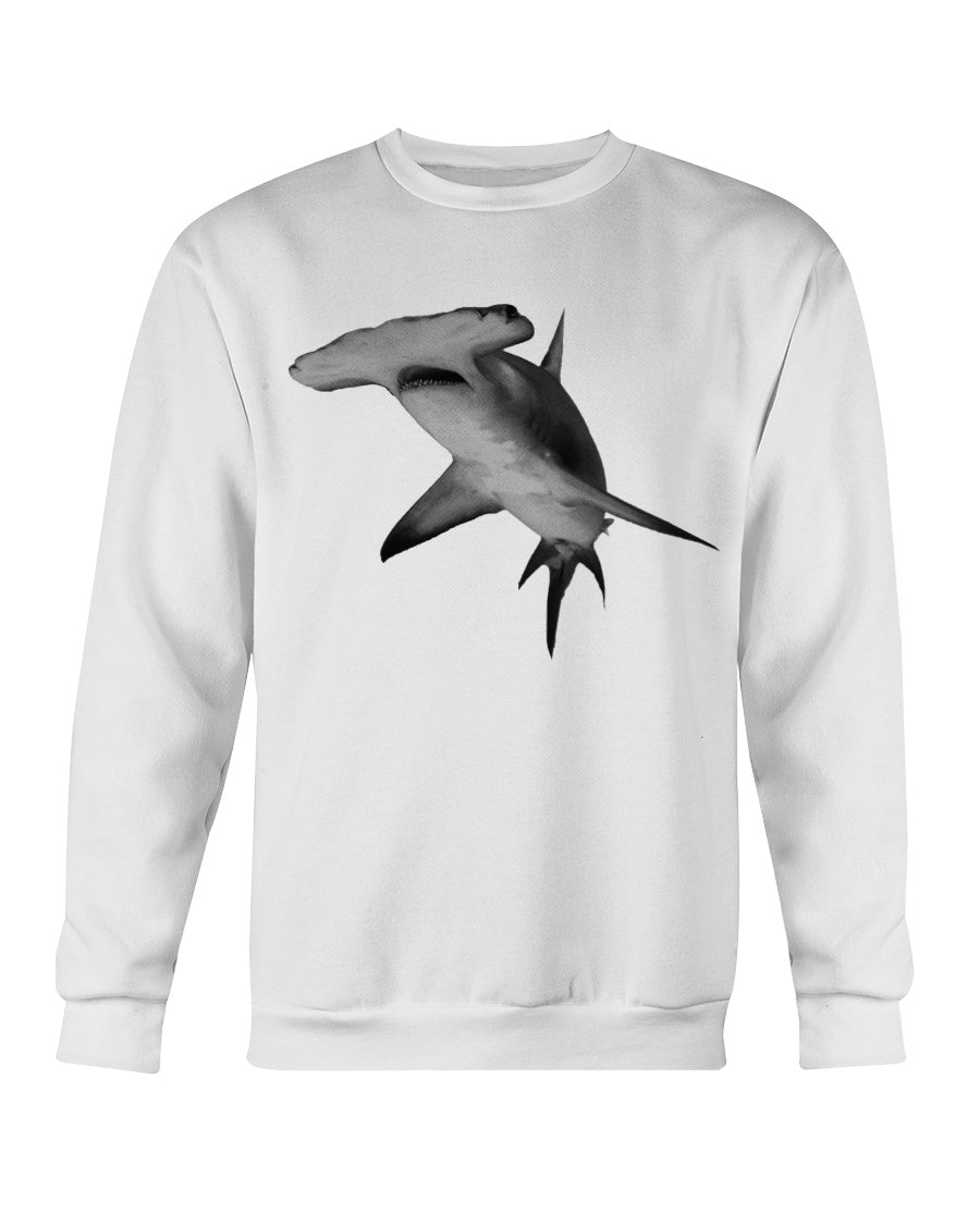Hammerhead Shark, Great Hammerhead in Bimini Bahamas photograph, Moss Apparel, Crewneck Sweatshirt