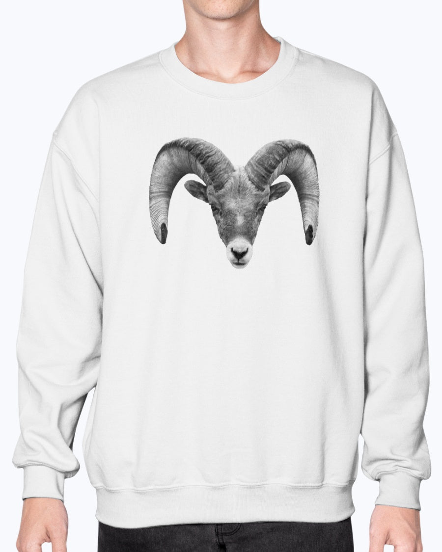 Bighorn Sheep, Wyldlife for Tomorrow, Moss Apparel, Crewneck Sweatshirt