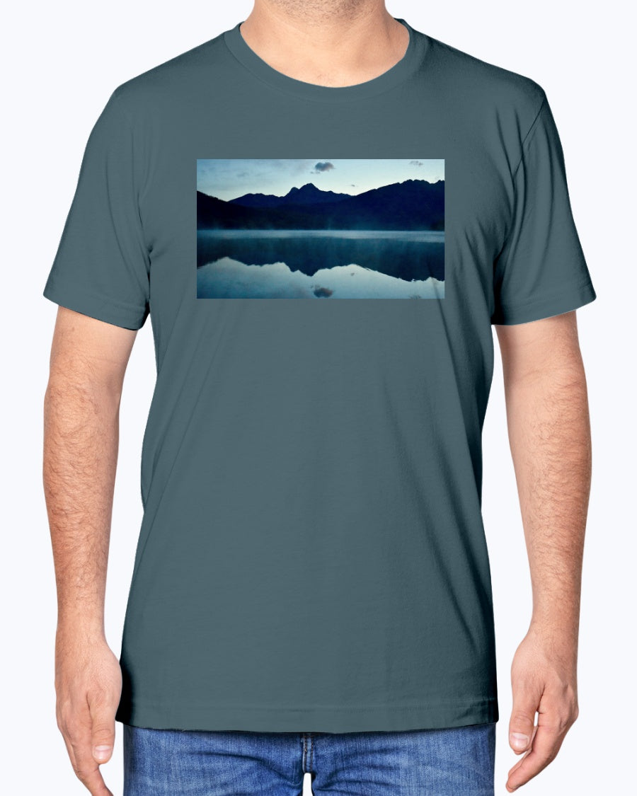 Calm Morning Sunrise, Glacier National Park, Moss Apparel, Unisex T-Shirt
